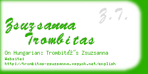 zsuzsanna trombitas business card